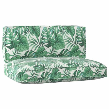 Juego de Cojines para Palets Floral 2 pcs Patrón de Hoja Verde en Decoración | Comprar online en Foru.es