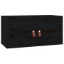 Armarios de pared 2 uds madera maciza de pino negro 60x30x30 cm de vidaXL, Estantes y estanterías - Ref: Foro24-818374, Preci...