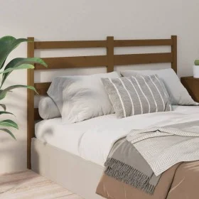 Honey brown solid pine wood bed headboard 126x4x100 cm by vidaXL, Headboards and footboards - Ref: Foro24-818413, Price: 29,7...