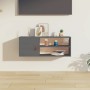 Armario de pared de madera maciza de pino gris 80x30x30 cm de vidaXL, Estantes y estanterías - Ref: Foro24-818389, Precio: 65...