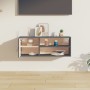 Armario de pared de madera maciza de pino gris 80x30x30 cm de vidaXL, Estantes y estanterías - Ref: Foro24-818389, Precio: 65...