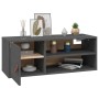 Armario de pared de madera maciza de pino gris 80x30x30 cm de vidaXL, Estantes y estanterías - Ref: Foro24-818389, Precio: 65...