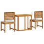 Juego Bistro de Jardín 3 pcs Marrón Madera de Acacia Sólida en Mesas de jardín | Comprar online en Foru.es
