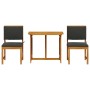 Juego Bistro de Jardín 3 pcs Marrón Madera de Acacia Sólida en Mesas de jardín | Comprar online en Foru.es
