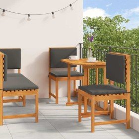 Juego Bistro de Jardín 4 pcs Marrón Madera de Acacia Sólida en Mesas de jardín | Comprar online en Foru.es