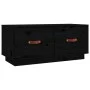 Mueble de TV de madera maciza de pino negro 80x34x35 cm de vidaXL, Muebles TV - Ref: Foro24-818244, Precio: 71,27 €, Descuent...