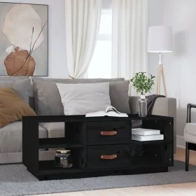 Mesa de centro de madera maciza de pino negro 100x50x41 cm de vidaXL, Mesas de centro - Ref: Foro24-818274, Precio: 93,05 €, ...