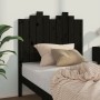 Cabecero de cama madera maciza de pino negro 96x4x110 cm de vidaXL, Cabeceros y pies de cama - Ref: Foro24-818454, Precio: 31...