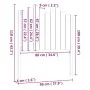 Bettkopfteil aus massivem schwarzem Kiefernholz, 96 x 4 x 110 cm von vidaXL, Kopf- und Fußteile - Ref: Foro24-818454, Preis: ...