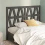 Bettkopfteil aus massivem grauem Kiefernholz, 126 x 4 x 100 cm von vidaXL, Kopf- und Fußteile - Ref: Foro24-818612, Preis: 32...