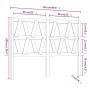 Cabecero de cama madera maciza de pino gris 126x4x100 cm de vidaXL, Cabeceros y pies de cama - Ref: Foro24-818612, Precio: 32...
