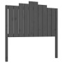 Cabecero de cama madera maciza de pino gris 106x4x110 cm de vidaXL, Cabeceros y pies de cama - Ref: Foro24-818457, Precio: 54...