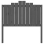 Cabecero de cama madera maciza de pino gris 106x4x110 cm de vidaXL, Cabeceros y pies de cama - Ref: Foro24-818457, Precio: 54...
