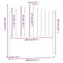 Cabecero de cama madera maciza de pino gris 106x4x110 cm de vidaXL, Cabeceros y pies de cama - Ref: Foro24-818457, Precio: 54...
