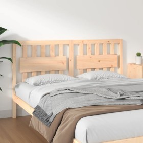 Cabecero de cama madera maciza de pino 165,5x4x100 cm de vidaXL, Cabeceros y pies de cama - Ref: Foro24-818580, Precio: 58,59...