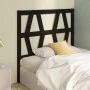 Solid black pine wood bed headboard 96x4x100 cm by vidaXL, Headboards and footboards - Ref: Foro24-818604, Price: 23,23 €, Di...