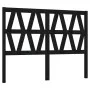 Solid black pine wood bed headboard 146x4x100 cm by vidaXL, Headboards and footboards - Ref: Foro24-818624, Price: 41,72 €, D...