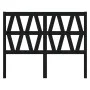 Solid black pine wood bed headboard 146x4x100 cm by vidaXL, Headboards and footboards - Ref: Foro24-818624, Price: 41,72 €, D...