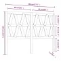 Solid black pine wood bed headboard 146x4x100 cm by vidaXL, Headboards and footboards - Ref: Foro24-818624, Price: 41,72 €, D...