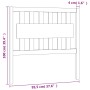 Cabecero de cama madera maciza pino marrón miel 95,5x4x100 cm de vidaXL, Cabeceros y pies de cama - Ref: Foro24-818553, Preci...