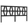 Solid black pine wood bed headboard 206x4x100 cm by vidaXL, Headboards and footboards - Ref: Foro24-818644, Price: 36,91 €, D...