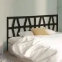 Solid black pine wood bed headboard 206x4x100 cm by vidaXL, Headboards and footboards - Ref: Foro24-818644, Price: 36,91 €, D...