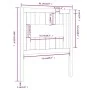 Cabecero madera maciza de pino marrón miel 81x4x100 cm de vidaXL, Cabeceros y pies de cama - Ref: Foro24-818648, Precio: 23,2...