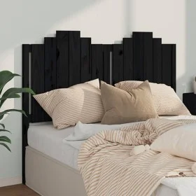 Cabecero de cama madera maciza de pino negro 146x4x110 cm de vidaXL, Cabeceros y pies de cama - Ref: Foro24-818474, Precio: 5...
