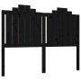 Cabecero de cama madera maciza de pino negro 146x4x110 cm de vidaXL, Cabeceros y pies de cama - Ref: Foro24-818474, Precio: 5...