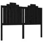 Solid black pine wood bed headboard 146x4x110 cm by vidaXL, Headboards and footboards - Ref: Foro24-818474, Price: 50,84 €, D...