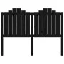 Solid black pine wood bed headboard 146x4x110 cm by vidaXL, Headboards and footboards - Ref: Foro24-818474, Price: 50,84 €, D...