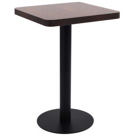 Mesa de bistró MDF marrón oscuro 50x50 cm en Mesas de comedor | Comprar online en Foru.es