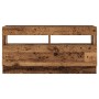 Mueble TV luces LED madera ingeniería envejecida 260x35x40 cm en Muebles TV | Comprar online en Foru.es