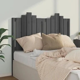 Bettkopfteil aus massivem grauem Kiefernholz, 126 x 4 x 110 cm von vidaXL, Kopf- und Fußteile - Ref: Foro24-818462, Preis: 36...