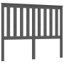 Cabecero de cama madera maciza de pino gris 146x6x101 cm de vidaXL, Cabeceros y pies de cama - Ref: Foro24-818522, Precio: 34...