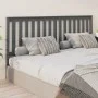 Cabecero de cama madera maciza de pino gris 206x6x101 cm de vidaXL, Cabeceros y pies de cama - Ref: Foro24-818542, Precio: 41...