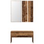 Juego de muebles de recibidor madera ingeniería madera antigua en Bancos para recibidores y almacenamiento | Comprar online en F