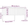 Cabecero de cama madera maciza de pino gris 206x6x101 cm de vidaXL, Cabeceros y pies de cama - Ref: Foro24-818542, Precio: 41...