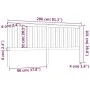 Cabecero de cama madera maciza de pino gris 206x6x101 cm de vidaXL, Cabeceros y pies de cama - Ref: Foro24-818542, Precio: 41...