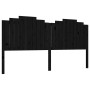 Cabecero de cama madera maciza de pino negro 206x4x110 cm de vidaXL, Cabeceros y pies de cama - Ref: Foro24-818494, Precio: 5...