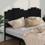 Cabecero de cama madera maciza de pino negro 206x4x110 cm de vidaXL, Cabeceros y pies de cama - Ref: Foro24-818494, Precio: 5...