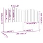 Cabecero de cama madera maciza de pino negro 206x4x110 cm de vidaXL, Cabeceros y pies de cama - Ref: Foro24-818494, Precio: 5...