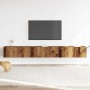 Conjunto de mueble de TV 3 piezas montado la pared madera vieja en Muebles TV | Comprar online en Foru.es
