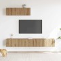 Mueble para TV de pared madera contrachapada artesanal 3 piezas en Muebles TV | Comprar online en Foru.es