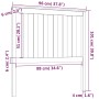 Cabecero de cama madera maciza de pino gris 96x6x101 cm de vidaXL, Cabeceros y pies de cama - Ref: Foro24-818502, Precio: 35,...