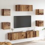 Mueble para TV de pared madera vieja 5 piezas en Muebles TV | Comprar online en Foru.es