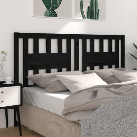 Cabecero madera maciza de pino negro 166x4x100 cm de vidaXL, Cabeceros y pies de cama - Ref: Foro24-818684, Precio: 51,72 €, ...