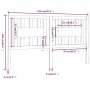 Cabecero madera maciza de pino negro 166x4x100 cm de vidaXL, Cabeceros y pies de cama - Ref: Foro24-818684, Precio: 51,72 €, ...