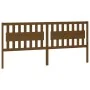 Honey brown solid pine wood bed headboard 205x4x100 cm by vidaXL, Headboards and footboards - Ref: Foro24-818593, Price: 46,4...