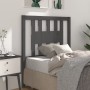 Cabecero madera maciza de pino gris 96x4x100 cm de vidaXL, Cabeceros y pies de cama - Ref: Foro24-818652, Precio: 23,23 €, De...